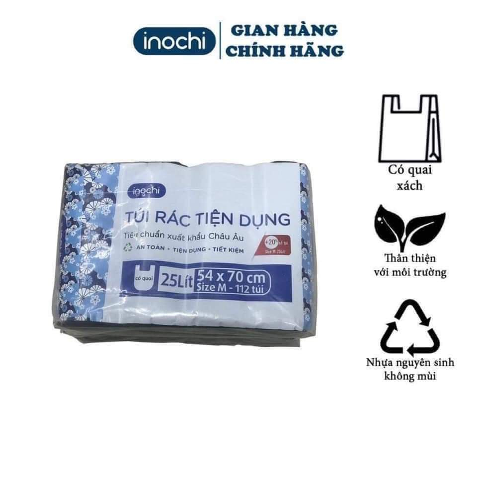 Lô 4 cuộn túi rác Inochi tiện dụng 10L 25L 50L