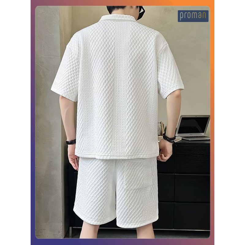 Bộ Thể Thao Cotton Vân Khóa Nam Nữ Siêu Đẹp, Bộ Đồ Nam Mặc Nhà Chất Tổ Ong Mềm Mịn Co Giãn Tốt BO12 - PROMAN | BigBuy360 - bigbuy360.vn