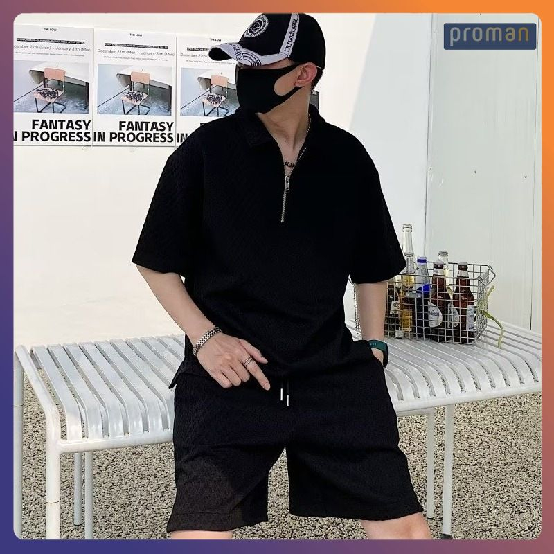 Bộ Thể Thao Cotton Vân Khóa Nam Nữ Siêu Đẹp, Bộ Đồ Nam Mặc Nhà Chất Tổ Ong Mềm Mịn Co Giãn Tốt BO12 - PROMAN | BigBuy360 - bigbuy360.vn