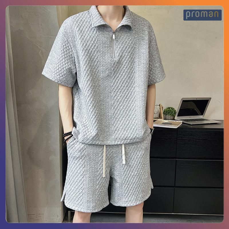 Bộ Thể Thao Cotton Vân Khóa Nam Nữ Siêu Đẹp, Bộ Đồ Nam Mặc Nhà Chất Tổ Ong Mềm Mịn Co Giãn Tốt BO12 - PROMAN | BigBuy360 - bigbuy360.vn