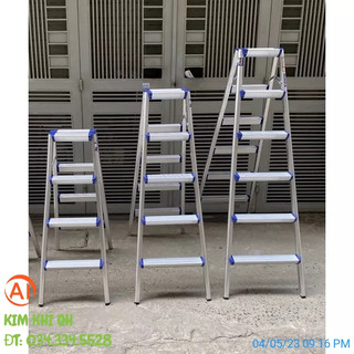 Thang nhôm ghế, Thang nhôm chữ A gấp gọn 3- 4-5-6 bậc NINDA cao cấp-Thang đa năng- chịu tải trọng, sản xuất từ hợp kim n