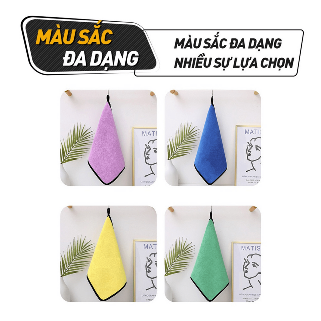 Khăn Lau Ô Tô Cao Cấp MEEOTO Màu Vàng 2 Lớp Cao Cấp Siêu Sạch Siêu Thấm Hút