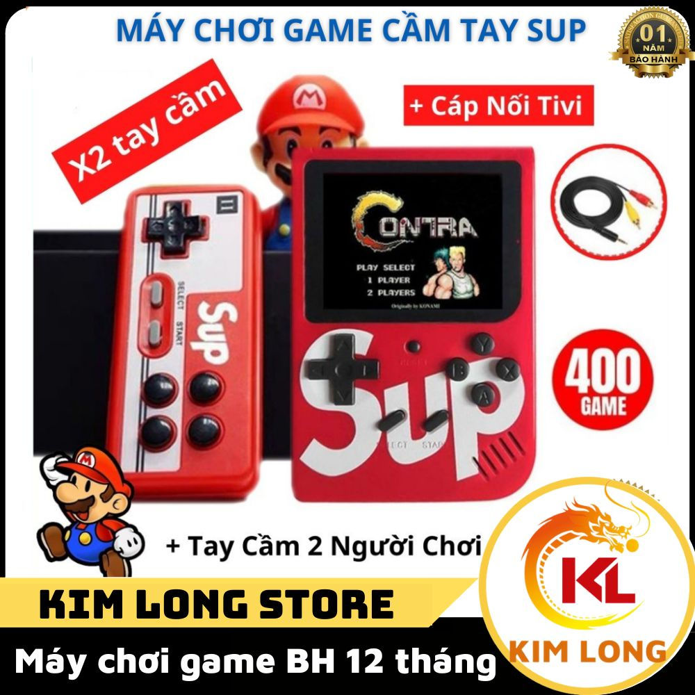 Máy chơi game cầm tay SUP 400 trò - Kết nối Tivi chơi 2 người - Máy chơi game điện tử 4 nút cao cấp tay cầm - BH 1 năm