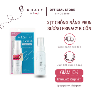 Kem chống nắng dạng xịt cho da nhạy cảm Privacy UV Face Mist SPF50 40ml Nhật