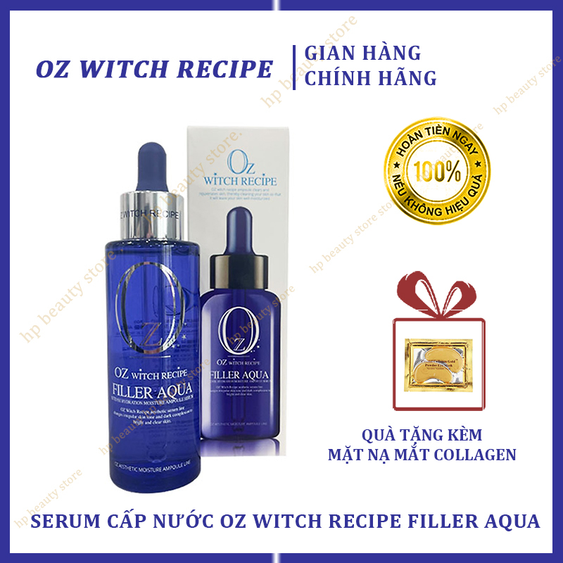 Tinh Chất cấp nước OZ Witch Recipe Filler Aqua Hàn Quốc 60ml - Serum Dưỡng Ẩm Căng Bóng Chống Nhăn Da