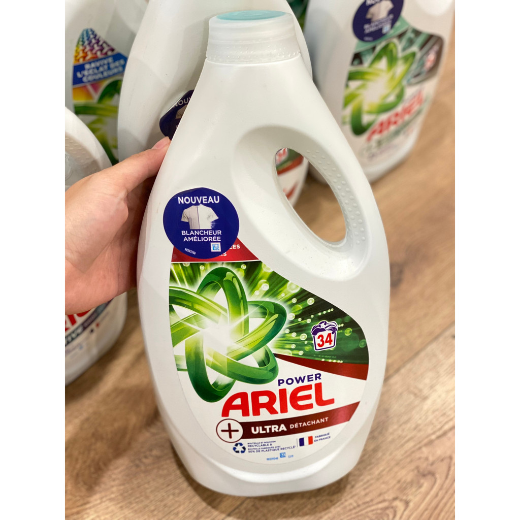 Nước giặt Arielt 3 in 1 giặt – xả - làm sạch lồng giặt chai 1700ml