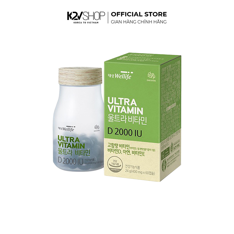 Viên Uống Ultra Vitamin D 2000 Daesang Wellife 60 Viên - K2V Shop