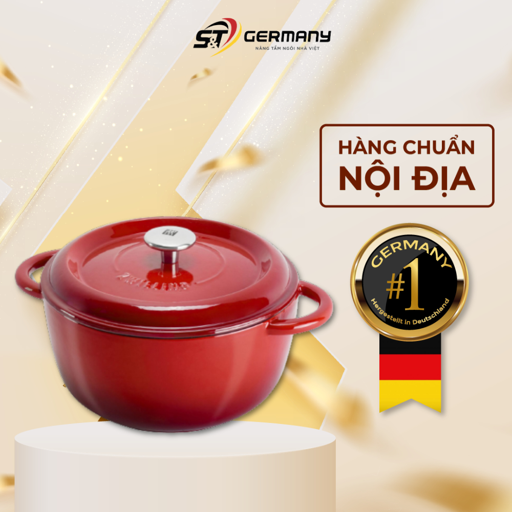 Nồi gang đỏ Zwilling Oval 29cm made in Germany nội địa Đức GermanySnT 0240001