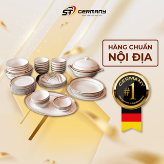 Bộ bát đĩa sứ imperial 50 món hoa văn viền vàng hoàng gia anh cao cấp, sang trọng nội địa sec đẳng cấp germanysnt 290077