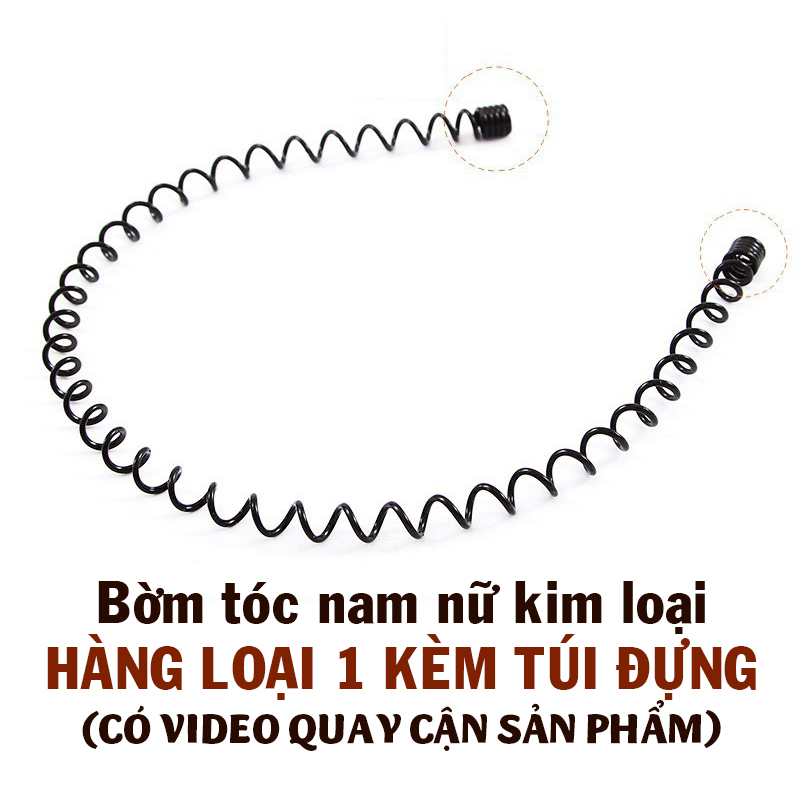 Bờm Tóc Nam Nữ Kim Loại Gợn Sóng Phong Cách Thể Thao Cá Tính