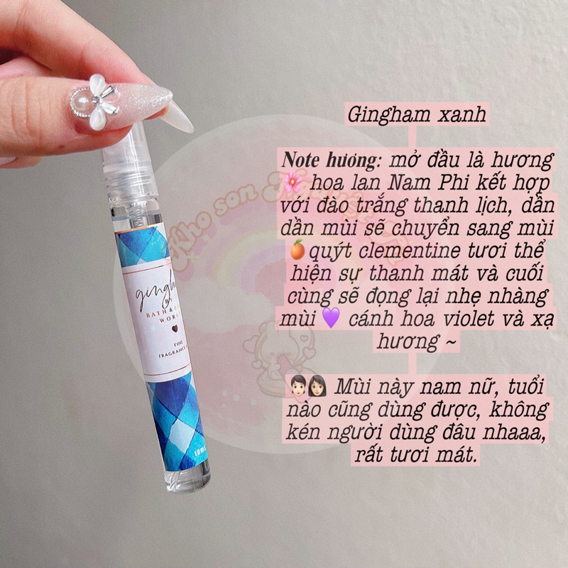Bodymist chai chiết 10ml mùi hot trend