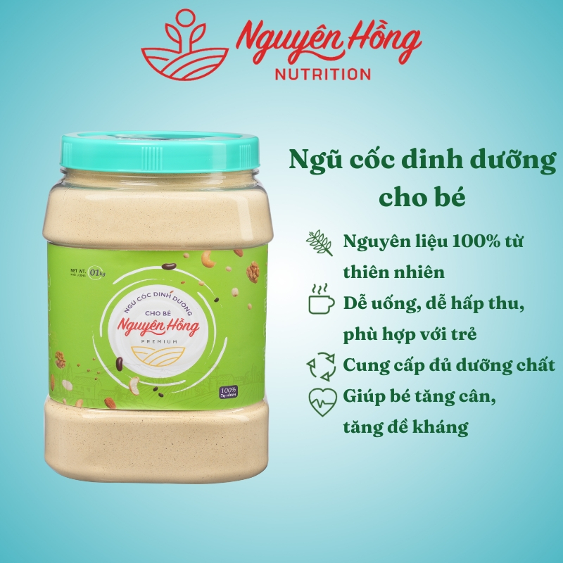 Sữa hạt cho bé – Nguyên Hồng – Ngũ cốc cho bé từ 12 loại hạt tự nhiên chọn lọc, phù hợp với hệ tiêu hóa non nớt của bé