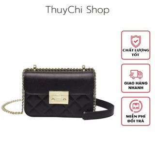 Túi xách nữ đeo chéo, túi đeo vai ô trám da mịn size 18 - txn036