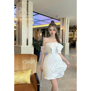 Đầm cúp ngực phối lưới đính hoa phong cách tiểu thư sang chảnh