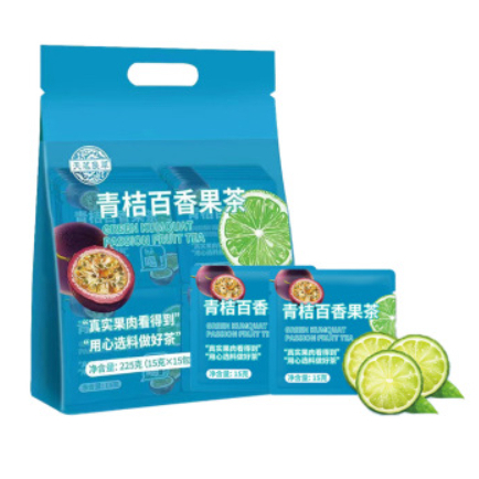 HCM có sẵn - Bịch trà chanh dây kim quất đường phèn sấy khô uống liền - Gói nhỏ 15gr.