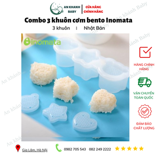 Combo 3 khuôn cơm bento Inomata - hàng Nhật