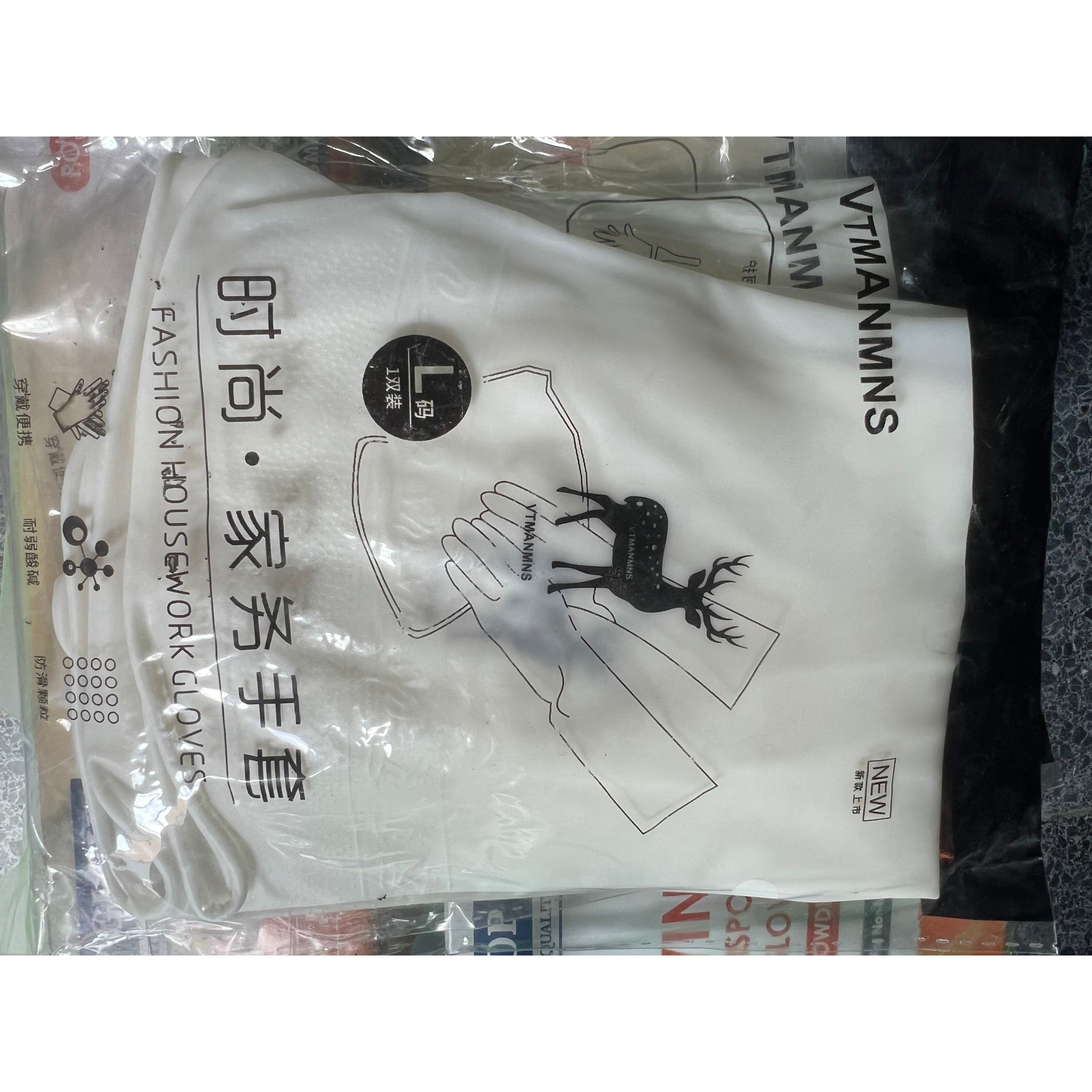 Bao Tay Rửa Chén Cao Su Hình Hươu Siêu Dai