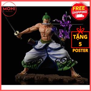 Mô hình Zoro Enma Haki Bá Vương Có bản Led cực đẹp, có hộp màu, cao 21cm - Mô hình One Piece ( Tặng Poster )