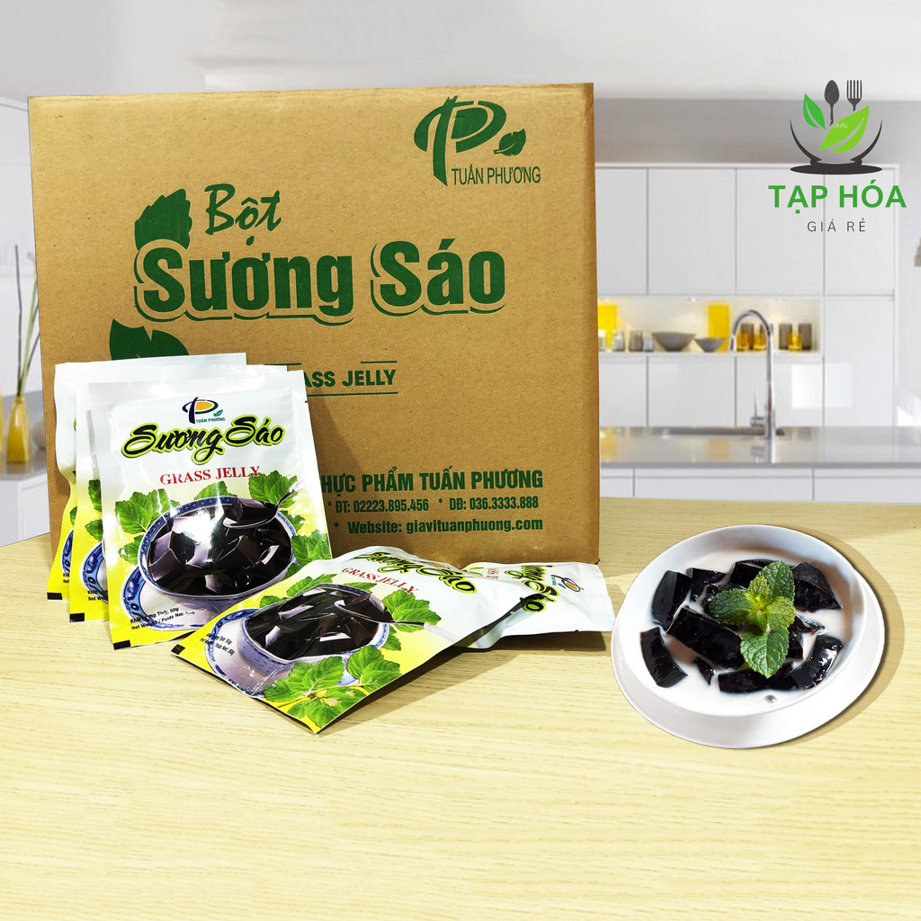 Bột Thạch Sương Sáo Đen/ Trắng 50g -  Bột Thạch Sương Sáo gói 50g