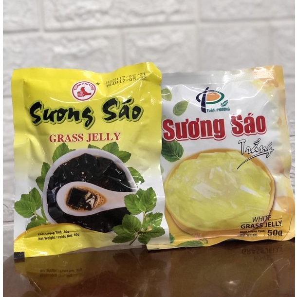 Bột Thạch Sương Sáo Đen/ Trắng 50g -  Bột Thạch Sương Sáo gói 50g