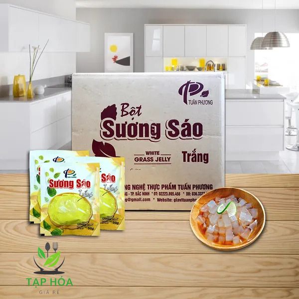 Bột Thạch Sương Sáo Đen/ Trắng 50g -  Bột Thạch Sương Sáo gói 50g
