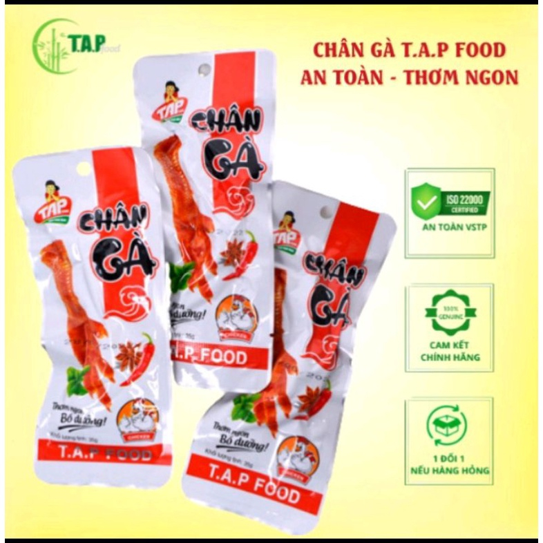 Combo 10 chân gà cay Tứ Xuyên siêu ngon đậm đà chuẩn vị 35gr- Chân gà cay chính hãng TAP food 35gr