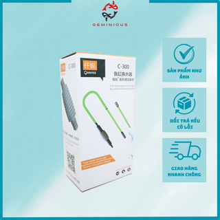 Bơm Tay Thay Nước Bể Cá Qanvee C-300 600 Hút Cặn Bẩn Dễ Dàng Sử Dụng-Thuỷ Sinh Geminious