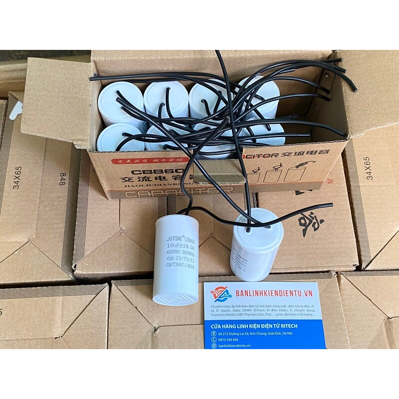 Tụ khởi động CBB60 10uF 450V