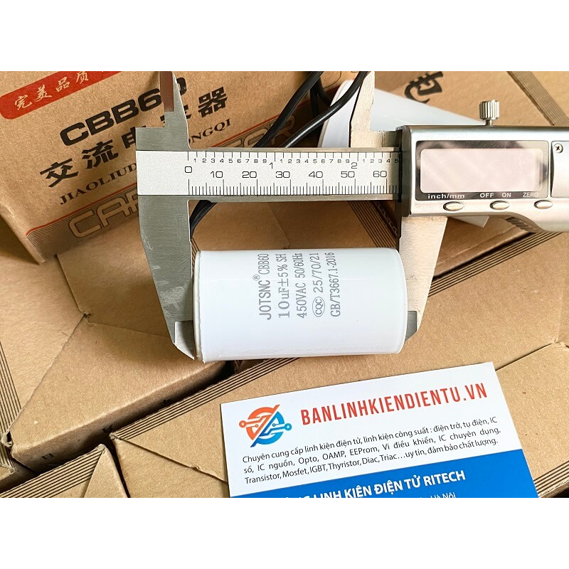 Tụ khởi động CBB60 10uF 450V
