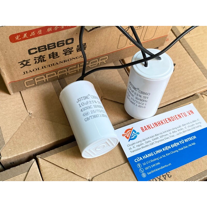 Tụ khởi động CBB60 10uF 450V