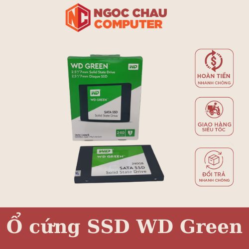 Ổ cứng SSD WD Green 240 GB SATA3 2.5 inch hàng nhập khẩu bảo hành 36 tháng