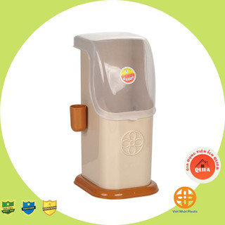 Ống đựng đũa thìa vuông có nắp đậy, không nắp đậy hàng việt nhật chất lượng cao-hộp đựng đũa thìa có nắp đậy vệ sinh