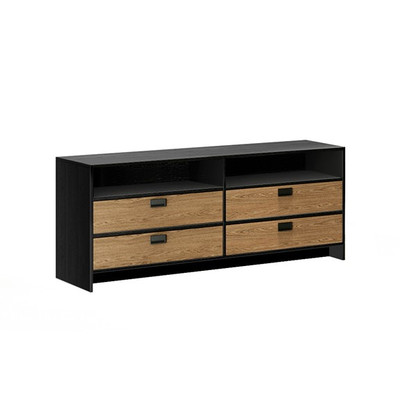 HENRY, Tủ lưu trữ đồ dùng 2 ngăn kéo DRA_405, 180x45x75cm, Scandi Home