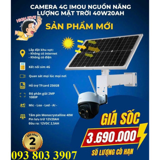 Camera năng lượng mặt trời imou 4g /wifi s21ftp imou 2mp + bộ pin nguồn năng lượng mặt trời 12v,bộ lưu điện ,