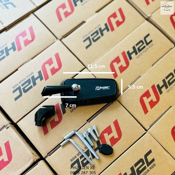 Gương H2C Chân Ngắn Cho Xe Vespa Honda Và Các Dòng Khác