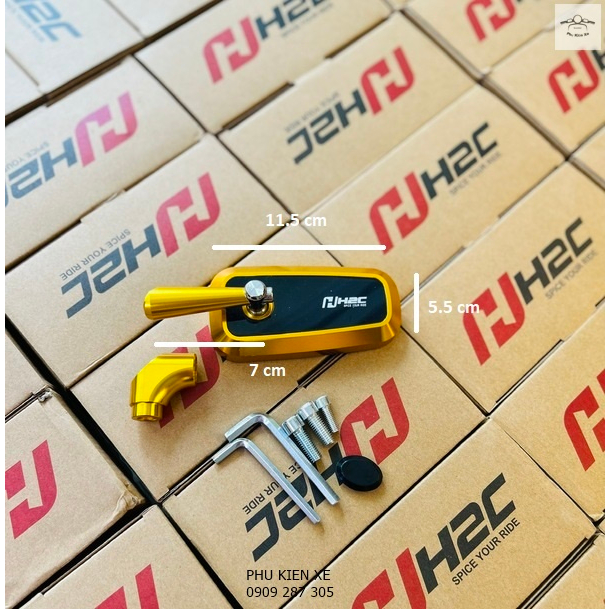 Gương H2C Chân Ngắn Cho Xe Vespa Honda Và Các Dòng Khác