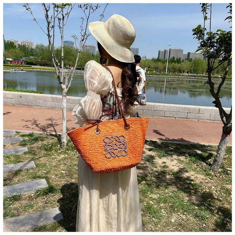 Túi cói túi mây tre mặt sao tua rua cực xinh