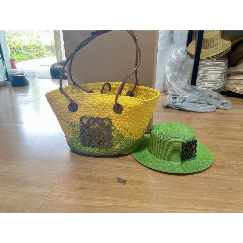 Túi cói túi mây tre mặt sao tua rua cực xinh