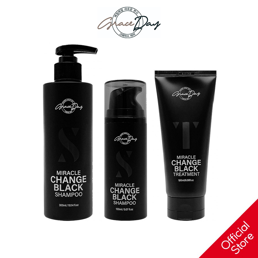 Bộ Dầu Gội Grace Day Miracle Change Black Shampoo And Treatment