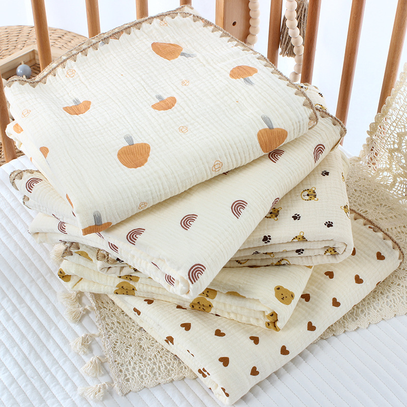 Khăn tắm xô muslin cho bé cao cấp 4 lớp, size 100cm x 100cm, khăn đa năng dùng làm chăn đắp, khăn quấn cho bé sơ sinh