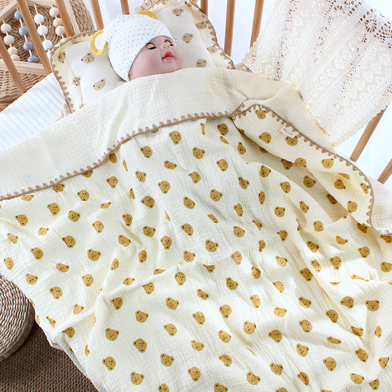 Khăn tắm xô muslin cho bé cao cấp 4 lớp, size 100cm x 100cm, khăn đa năng dùng làm chăn đắp, khăn quấn cho bé sơ sinh