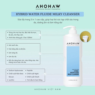 Sữa Tẩy Trang Rửa Mặt Ahohaw Hàn Quốc 3 in 1