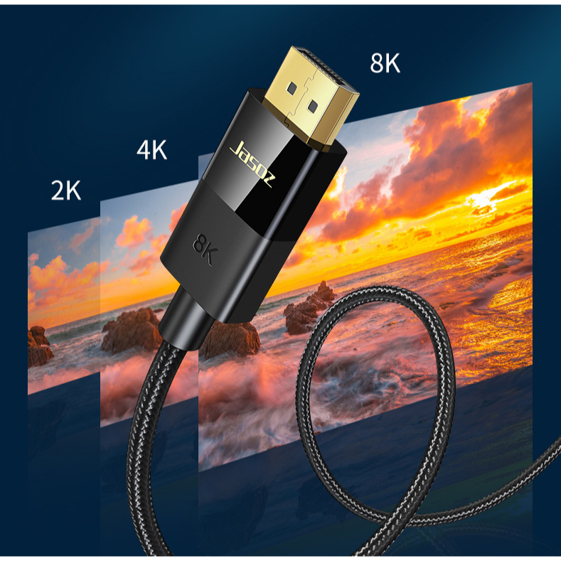 Cáp Displayport 2 đầu đực 1.4 Cao Cấp Ugreen Jasoz DP114 8K@60Hz 32.4Gbps, bảo hành 12 tháng lỗi 1 đổi mới