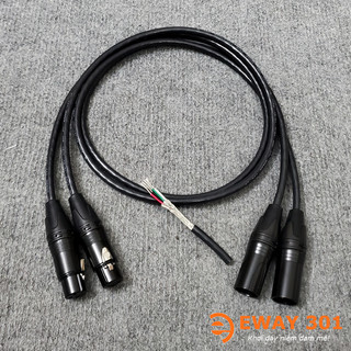 Bộ dây canon 2 đầu đực - cái hitachi cáp audio xlr to xlr - dây balanced - chống nhiễu tốt chất âm hay