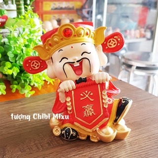 Tượng Chibi Thần Tài may mắn 14cm - Mẫu Thắng Lợi