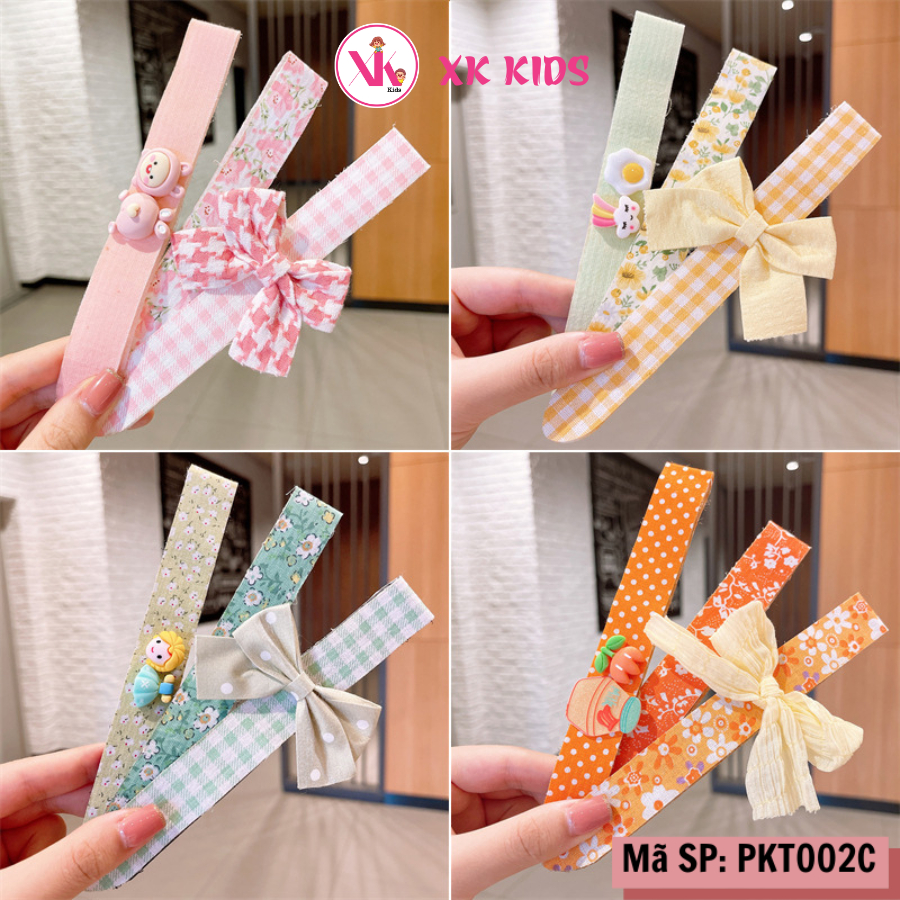 Set 3 băng đô bé gái dính tóc nhiều màu XK KIDS PKT002C