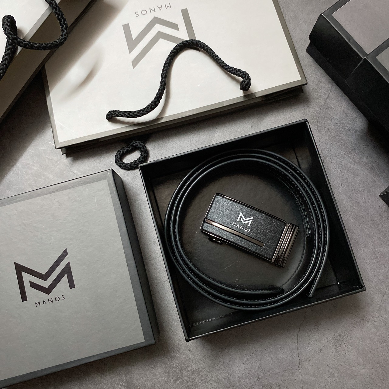 Thắt lưng nam da thương hiệu MANOS fullbox mã MA-N08