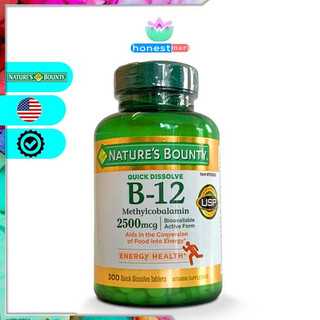 Bổ sung vitamin b12 nature's bounty vitamin b12 2500mcg 300 viên