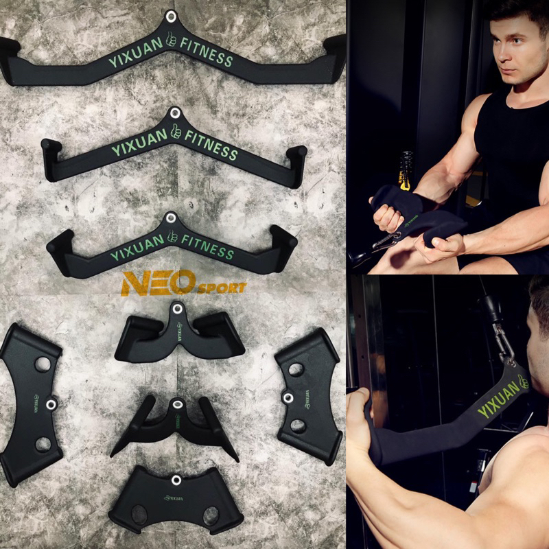 THANH TẬP LƯNG XÔ CHÍNH HÃNG. Power grip, cable attachment, lat pull down-back row.