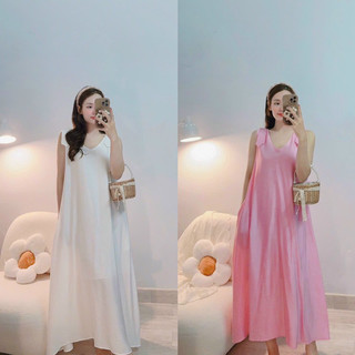 Váy maxi nữ đi biển dáng dài thướt tha dễ thương